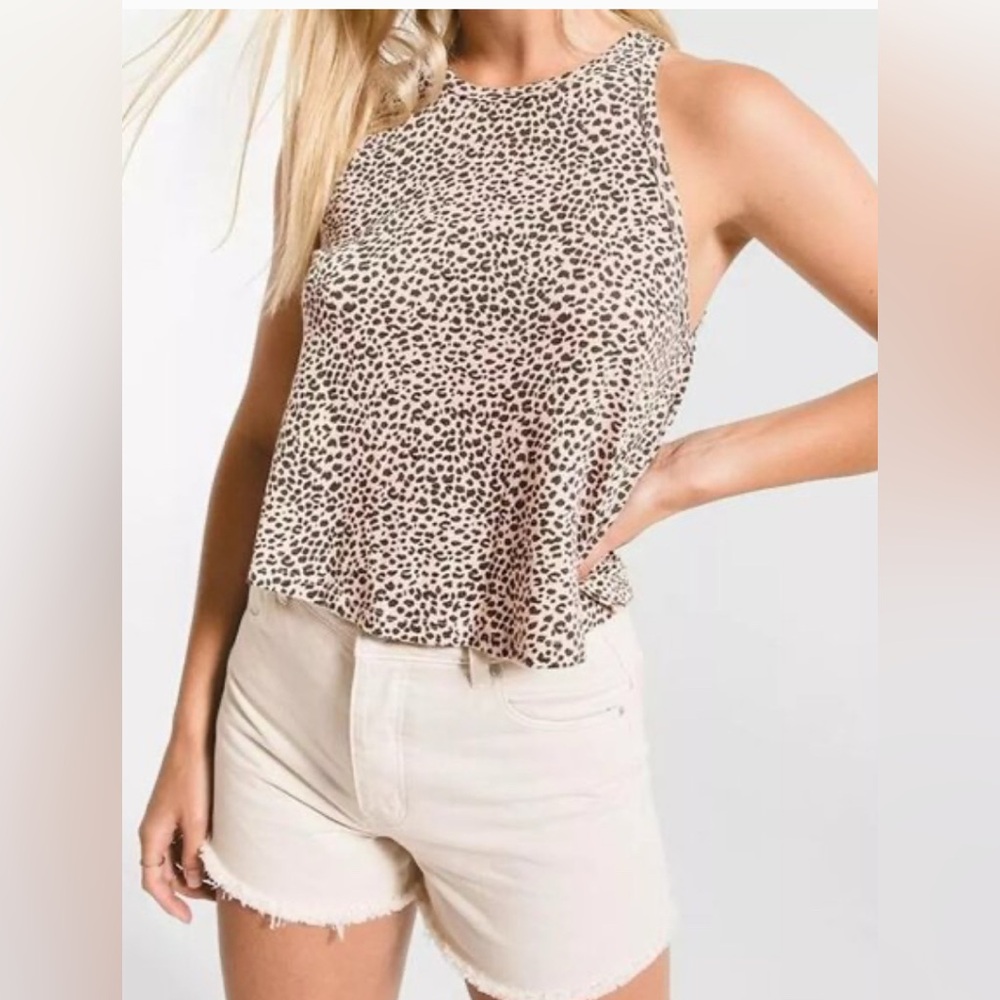 NWOT Z Supply Leopard Print High Neck Tank